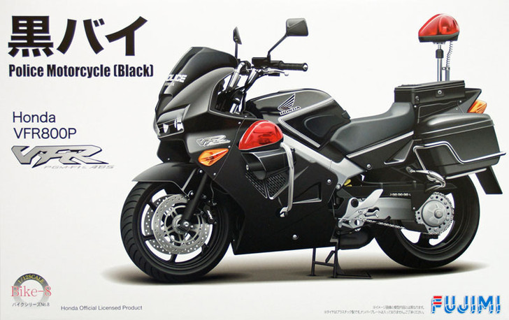 Fujimi Bike-08 Honda VFR800P Police Motorcycle (Black) 1/12 Scale Kit