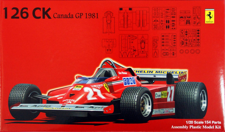 Fujimi GP4 090382 F1 Ferrari 126CK 1981 Canada GP 1/20 Scale Kit 090382