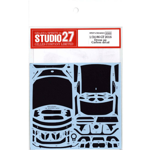 Studio27 ST27-CD24021 86 GT 2016 Dress up Carbon Decal for Aoshima 1/24 (4545310015277)