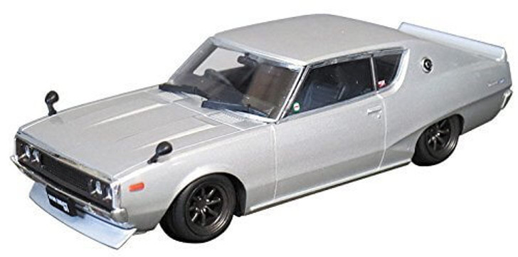 Aoshima DISM 80467 Nissan Skyline Custom Style Silver Metallic 1/43 scale model