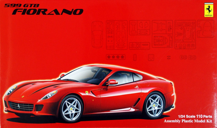 Fujimi FR-12 Ferrari 599GTB with Etching Parts 1/24 Scale Kit (4968728123660)