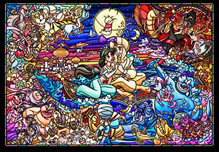 Tenyo Japan Jigsaw Puzzle DSG-500-474 Disney Aladdin & Jasmine (500 Pieces)