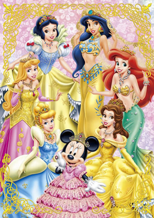 Tenyo Japan Jigsaw Puzzle D-108-705 Disney Princess & Minnie Mouse (108 Pieces)