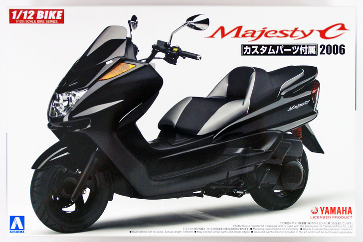Aoshima 54413 Bike 49 YAMAHA MAJESTY C with CUSTOM PARTS 1/12 Scale Kit