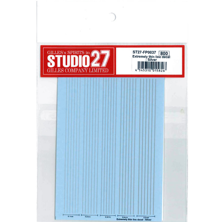 Studio27 ST27-FP0037 Extremely Thin Line Decal: Silver (4545310015826)