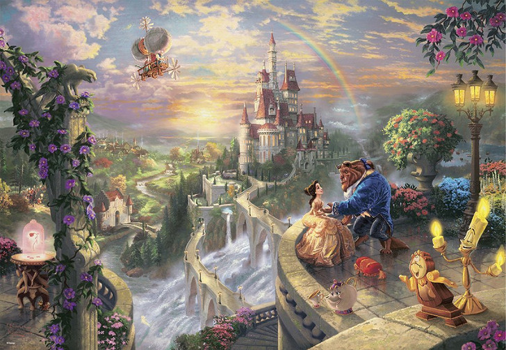 Tenyo Japan Jigsaw Puzzle D-1000-487 Thomas Kinkade Disney Beauty and the Beast (1000 Pieces) (4905823944875)