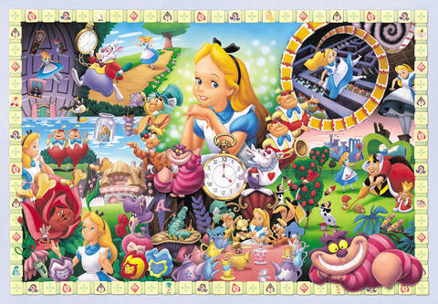 Tenyo Japan Jigsaw Puzzle D-108-966 Disney Alice In Wonderland (108 Pieces) (4905823849668)