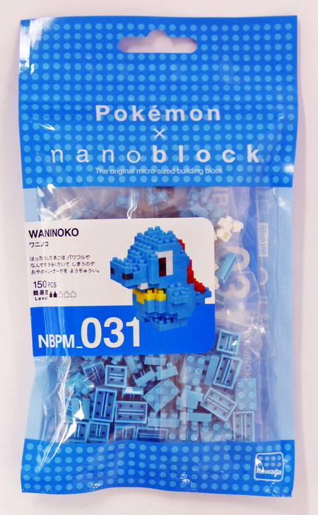 Kawada NBPM-031 nanoblock Pokemon Totodile (Waninoko)