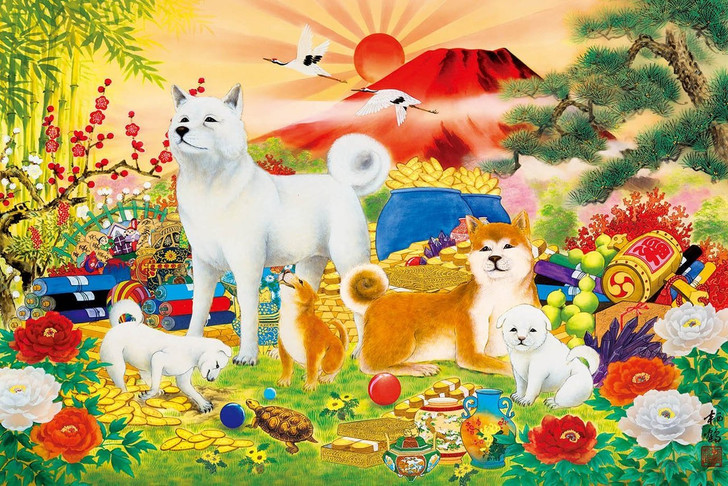 Epoch Jigsaw Puzzle Japanese Zodiac Dogs Plazajapan
