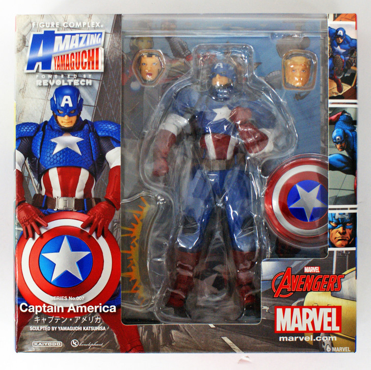 Kaiyodo Figure Complex Amazing Yamaguchi 007 Captain America Action Figure