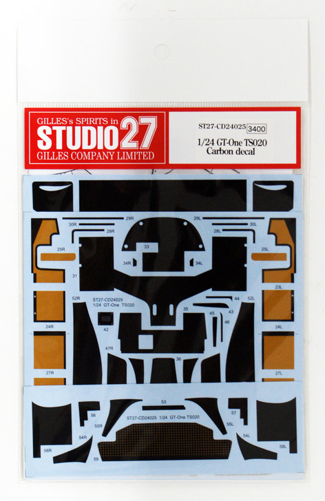 Studio27 ST27-CD24025 Toyota GT-One TS020 Carbon Decal for Tamiya 1/24 Scale (4545310015901)