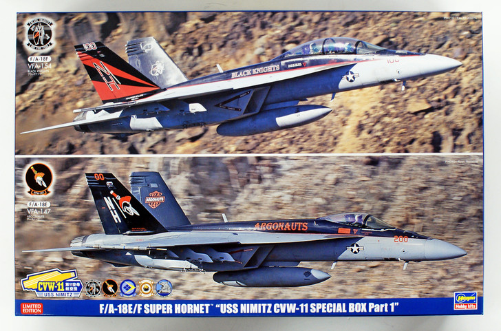 Hasegawa SP365 F/A-18E/F Super Hornet USS Nimitz CVW-11 Special BOX Part 1 1/72 (4967834521650)