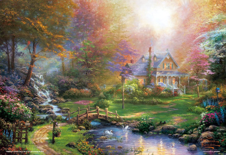 Beverly Jigsaw Puzzle 93-128 Thomas Kincade Mother's Perfect Day (300 Pieces) (4977524931287)