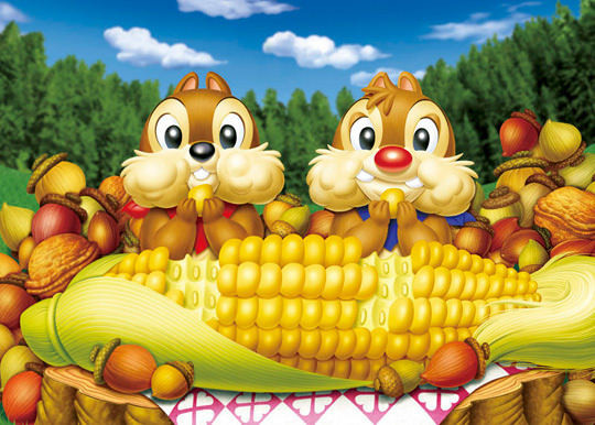 Tenyo Japan Jigsaw Puzzle DSG-266-732 Disney Chip 'n Dale Lunch Time(266 Pieces) (4905823857328)