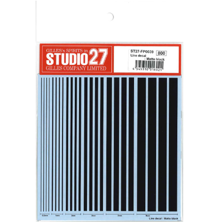 Studio27 ST27-FP0039 Line Decal Matte Black