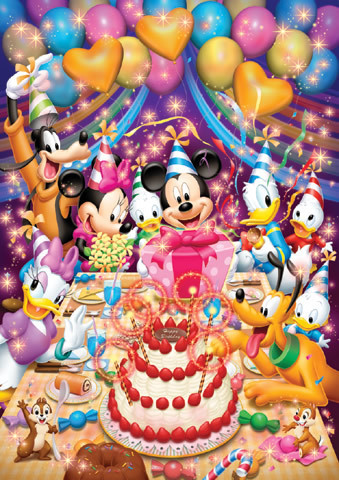 Tenyo Japan Jigsaw Puzzle DSG-500-401 Disney Mickey Happy Birthday (500 Pieces) (4905823934012)