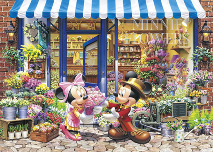 Tenyo Japan Jigsaw Puzzle DW-1000-393 Disney Mickey Flower Shop (1000 Pieces)