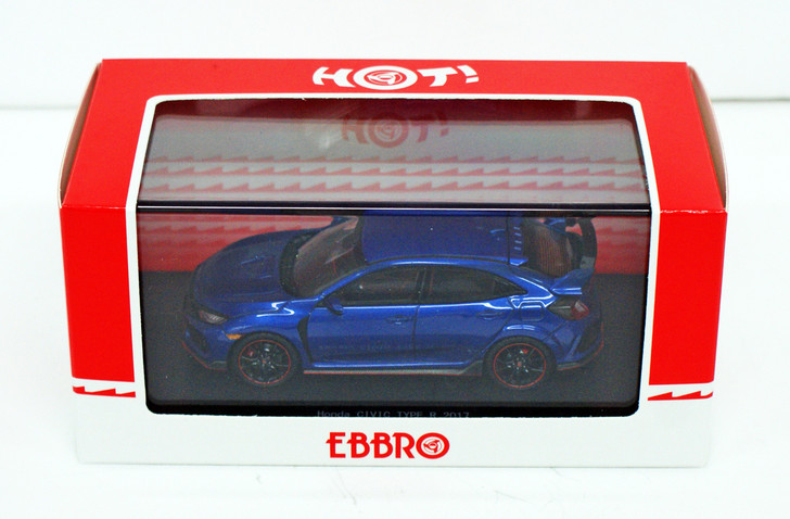 Ebbro 45575 Honda CIVIC Type R 2017 Brilliant Sporty Blue Metallic 1/43 Scale (4526175455750)