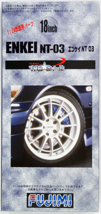 Fujimi TW28 ENKEI NT-03 Wheel & Tire Set 18 inch 1/24 Scale Kit (4968728192970)