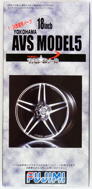Fujimi TW09 AVS Model 5 Wheel & Tire Set 18 inch 1/24 Kit (4968728192772)