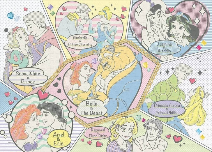 Epoch Jigsaw Puzzle Decoration 74-006 Disney Best Couples (500 Pieces) (4977389740062)
