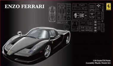 Fujimi RS-SPOT 123936 Enzo Ferrari Black DX with Etching Parts 1/24 Scale Kit (4968728123936)