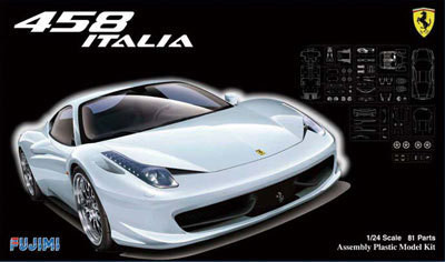 Fujimi RS-SPOT 123950 Ferrari 458 Italia White 1/24 Scale Kit (4968728123950)