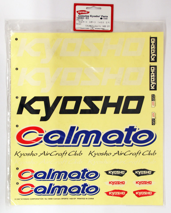 Kyosho 10060-03 Decal (CALMATO Sports 1400 EP)
