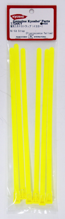 Kyosho 1704KY Fluorescent Ni-Cd Strap(Yellow/6pcs) (4955439654118)