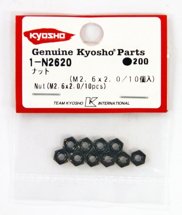 Kyosho 1-N2620 Nut(M2.6x2.0/10pcs) (4548565141005)