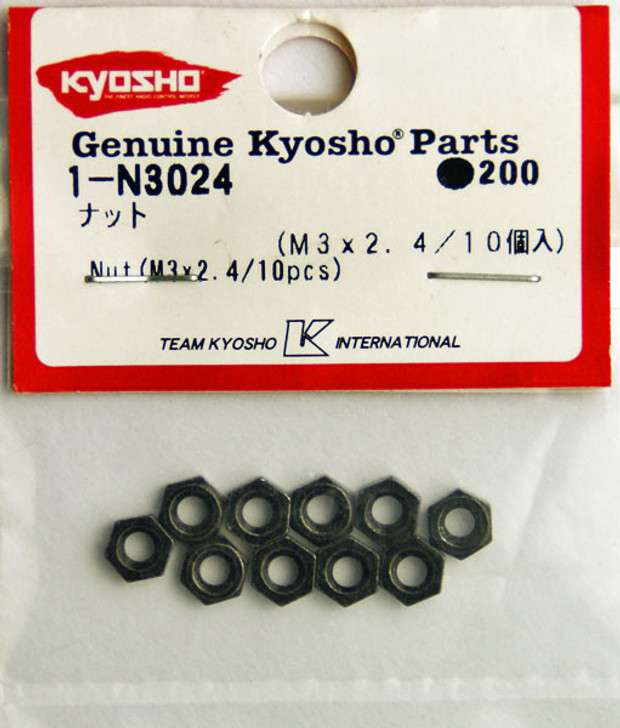 Kyosho 1-N3024 Nut (M3 x 2.4 / 10pcs)