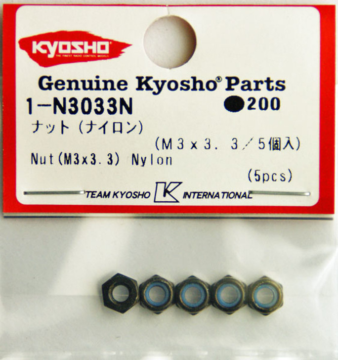 Kyosho 1-N3033N Nut (Nylon/M3x3.3/5pcs)