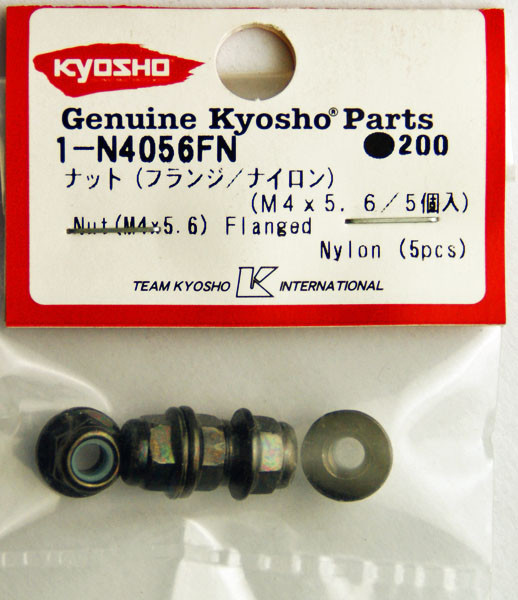 Kyosho 1-N4056FN Nut (M4x5.6) Flanged Nylon (5pcs) (4548565141074)