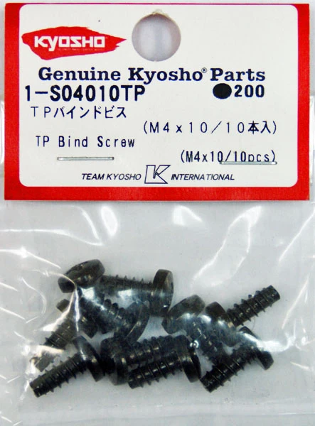 Kyosho 1-S04010TP TP Bind Screw(M4x10/10pcs)