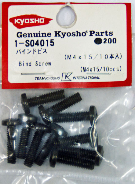 Kyosho 1-S04015 Bind Screw (M4 x 15 / 10 pcs) (4548565141302)
