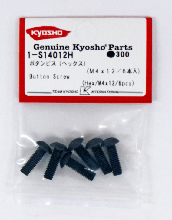 Kyosho 1-S14012H Button Screw (Hex /M4 x 12 / 6pcs)