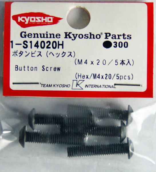 Kyosho 1-S14020H Button Screw (Hex / M4 x 20 / 5pcs)