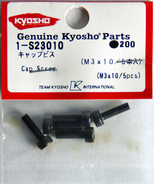 Kyosho 1-S23010 Cap Screw(M3x10/5pcs) (4548565141371)