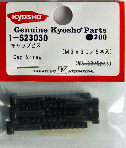 Kyosho 1-S23030 Cap Screw(M3x30/5pcs) (4548565141449)