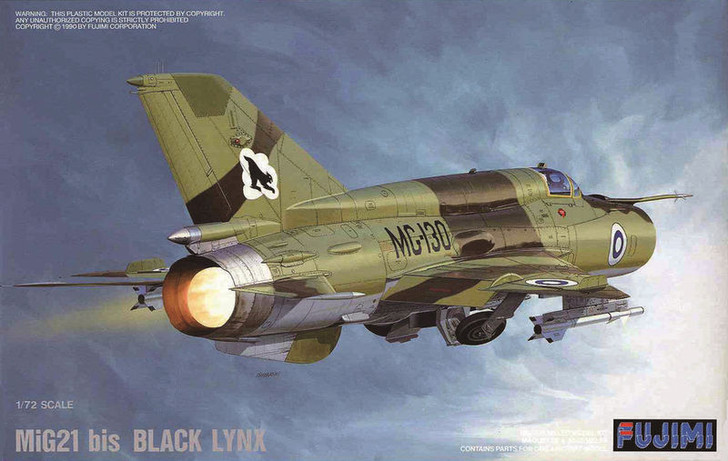 Fujimi H21 Mig 21 bis BLACK LYNX 1/72 Scale Kit (4968728270210)