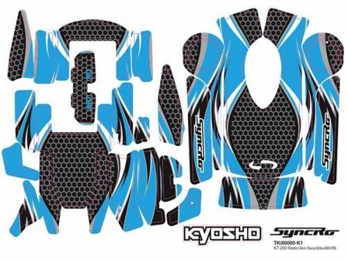 Kyosho 36271BL Radio Skins Decal(Blue/for KT-200,201) (4548565213382)