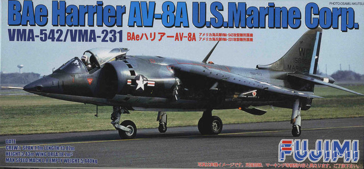 Fujimi F57 BAe Harrier AV-8A US Marine Corp. 1/72 Scale Kit (4968728722108)