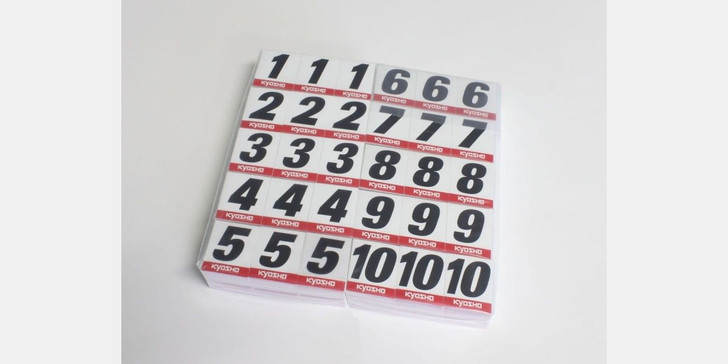 Kyosho 87006 Number Seal (40x45mm/1-10/50 Set) (4548565181353)