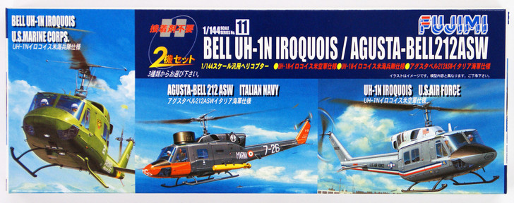 Fujimi No.11 Bell UH-1N / Agusta-Bell 212ASW 1/144 Scale Kit (4968728144115)
