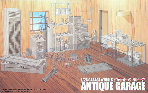 Fujimi GT12 111049 Garage & Tool Series Antique Garage 1/24 Scale Kit (4968728111049)