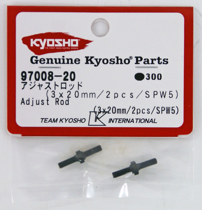 Kyosho 97008-20 Adjust Rod(3x20mm/2pcs/SPW5) (4548565110988)