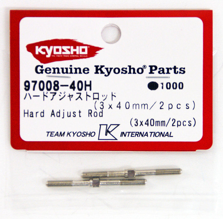 Kyosho 97008-40H Hard Adjust Rod (3x40mm/2pcs) (4548565124817)