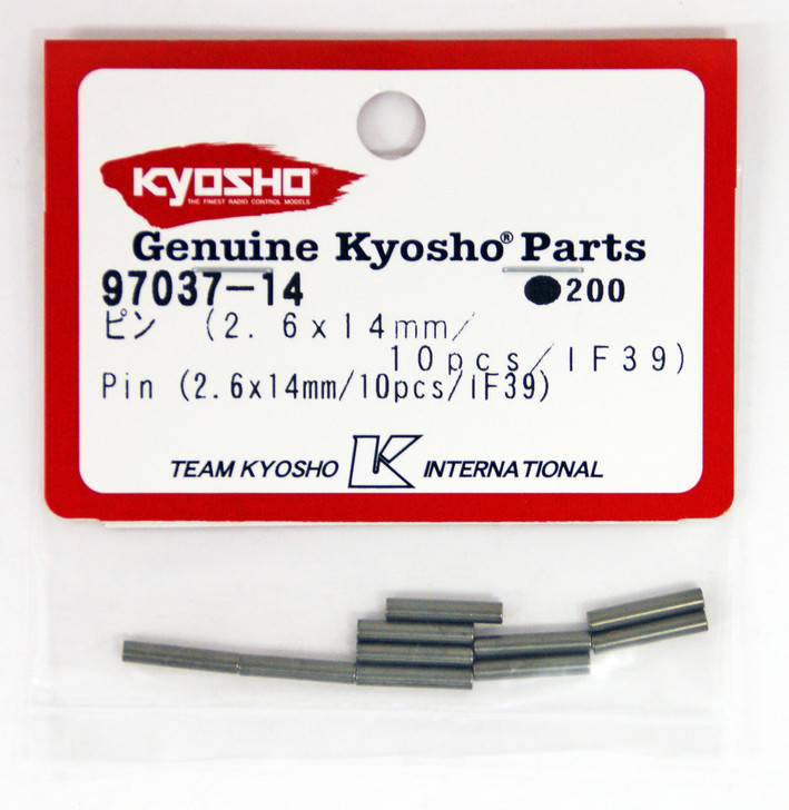 Kyosho 97037-14 Pin (2.6x14mm/10pcs/IF39) (4548565146482)