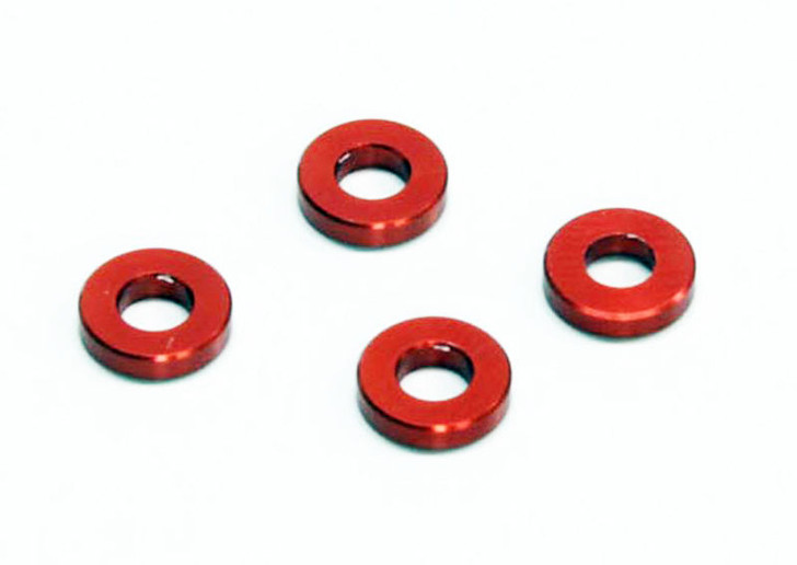 Kyosho 97042-15R Aluminum Color (3x6.5x1.5mm/Red/4pcs)