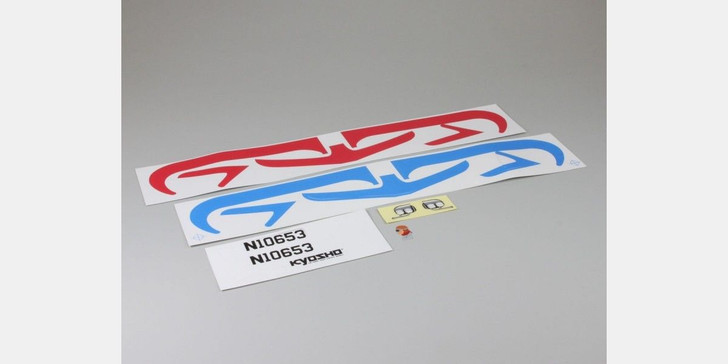 Kyosho A0653-03 Decal (Red/Blue FLYBABY) (4548565110780)